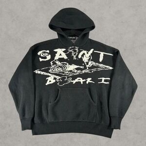 Baari Hoodie Mens Small Black Saint Knitted Sweater Fear Nothing But Allah God
